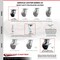 Service Caster 4 Inch Polyolefin Caster Brakes/Swivel Locks and 2 Rigid, 2PK SCC-35S420-POB-SLB-BSL-2-R-2 - alternate 2